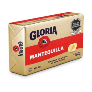 Mantequilla  Gloria sin sal barra 180gr(22)